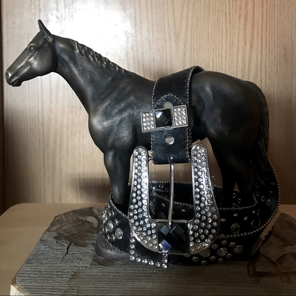 Black rhinestone Belt